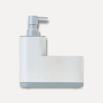 Sustainable sink organizer with soap dispenser